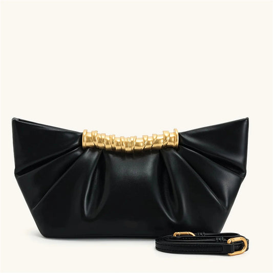 Bolsa Clutch Feminina com Feche Dourado e Alça Transversal Removível