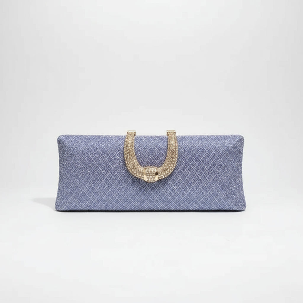 Bolsa Clutch de Festa com Alça de Strass