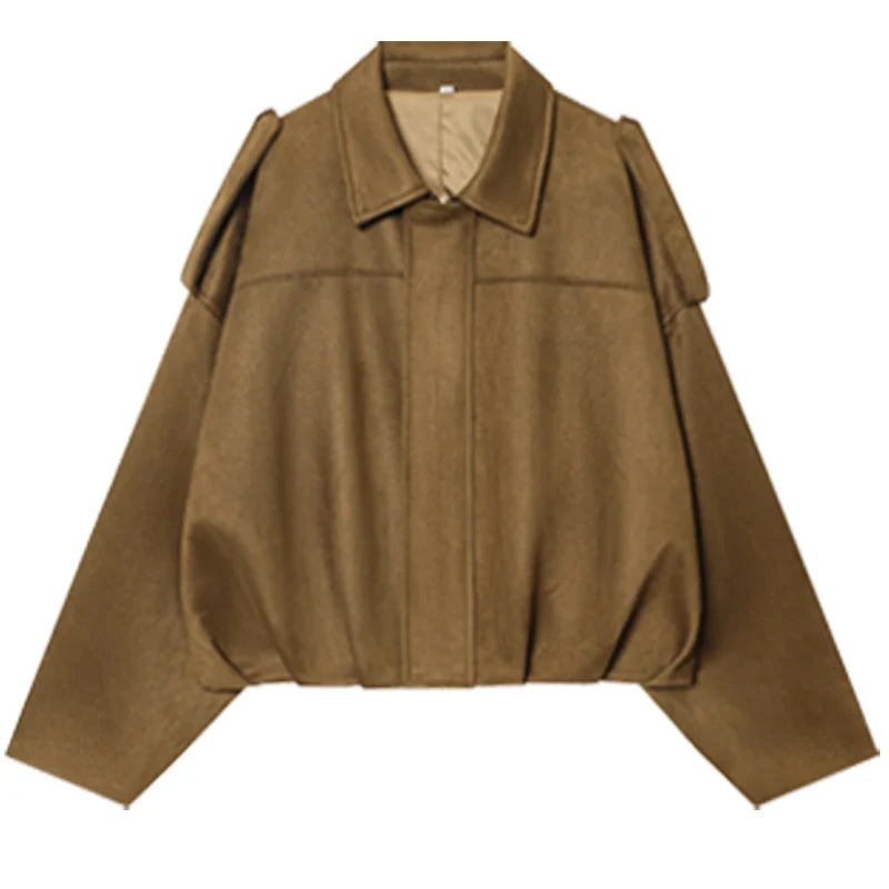 Casaco Bomber Feminina efeito Suede Manga Longa