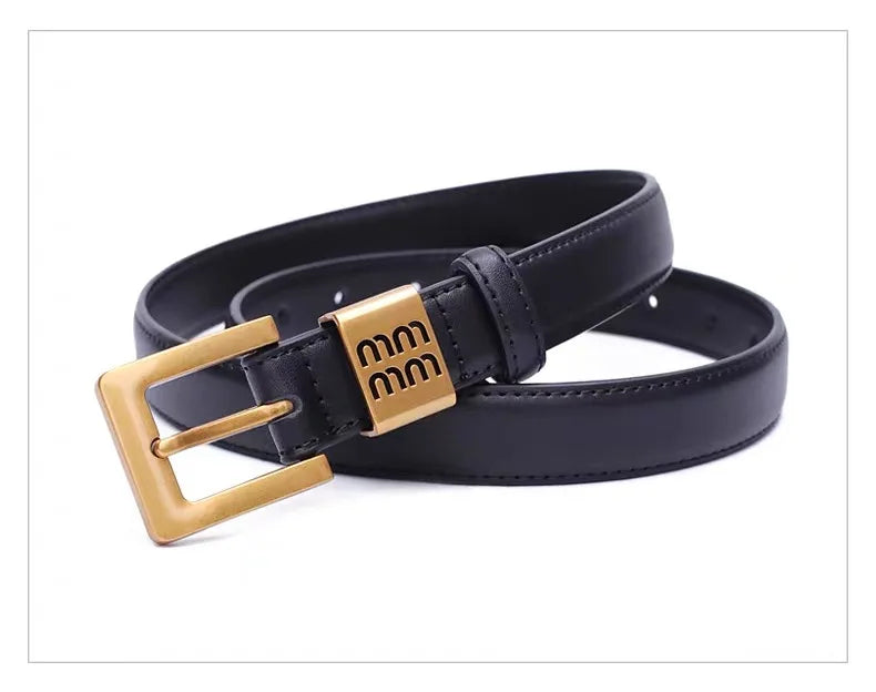 Cinto Feminino com Fivela Dourada