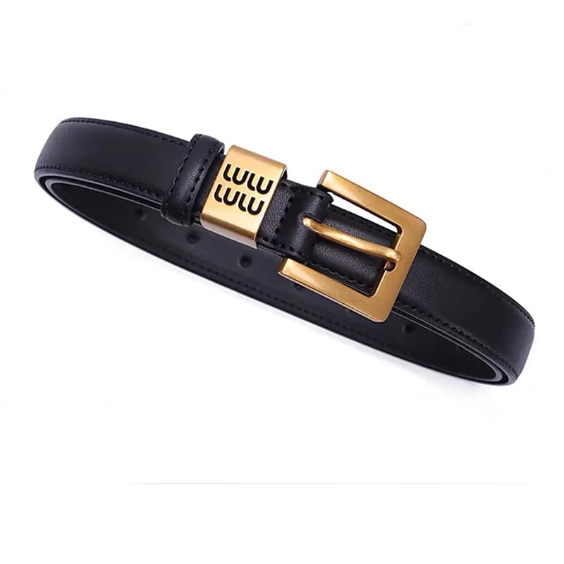 Cinto Feminino com Fivela Dourada