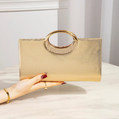 Bolsa Clutch Dourada com Glitter
