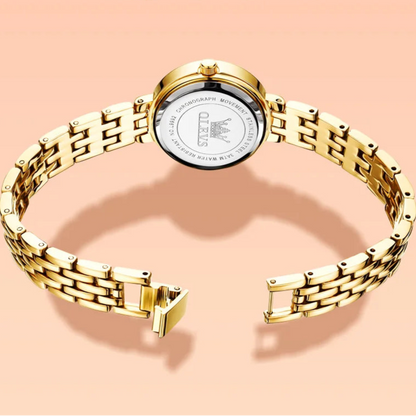 Relógio Feminino Dourado Olenys – Analógico com Pulseira de Metal