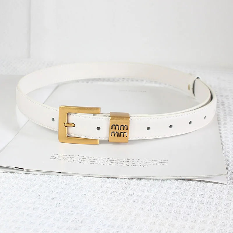 Cinto Feminino com Fivela Dourada