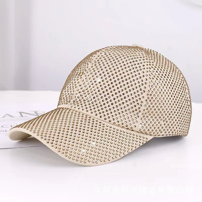 Boné Feminino Strass Brilhante