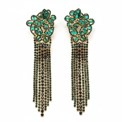 Brinco Feminino Longo com Strass