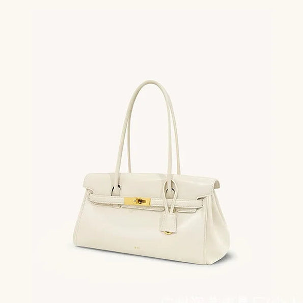 Bolsa Feminina de Couro com Fecho Dourado – Elegância Premium
