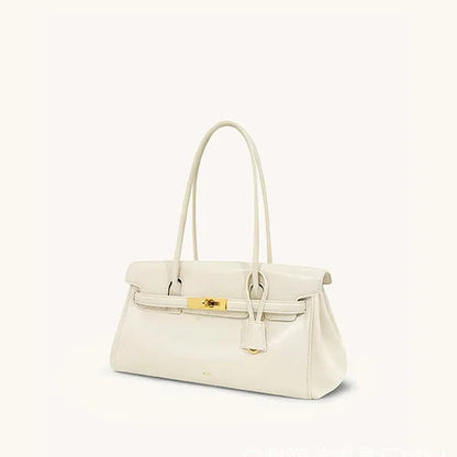 Bolsa Feminina de Couro com Fecho Dourado – Elegância Premium