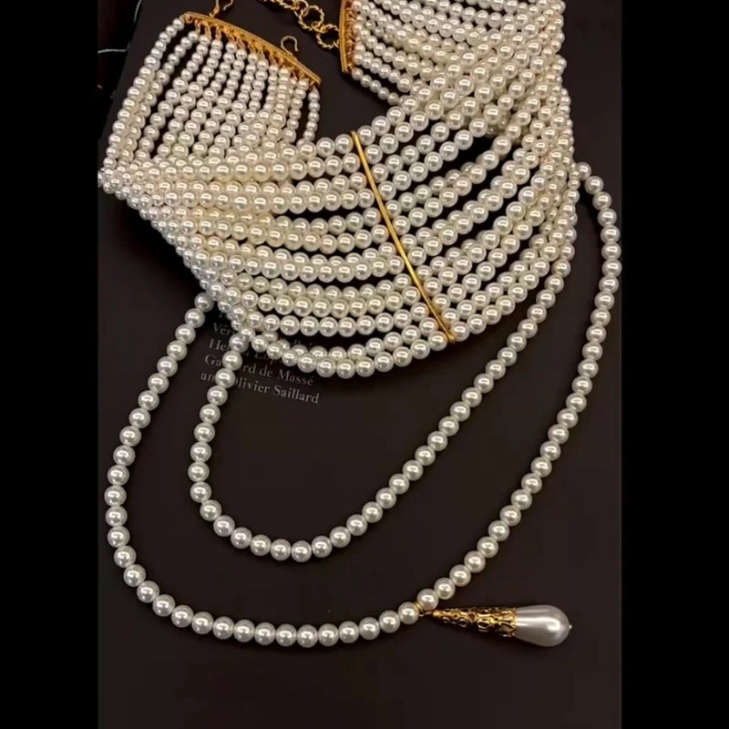 Gargantilha de Pérolas Minimalista Premium - Design Exclusivo