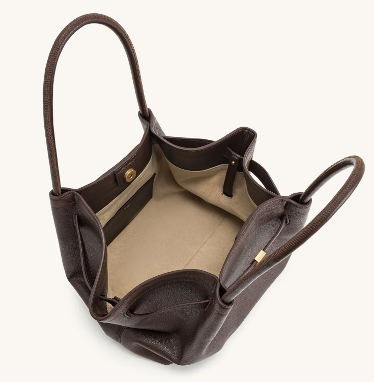 Bolsa Feminina de Couro Liso Haha Grande