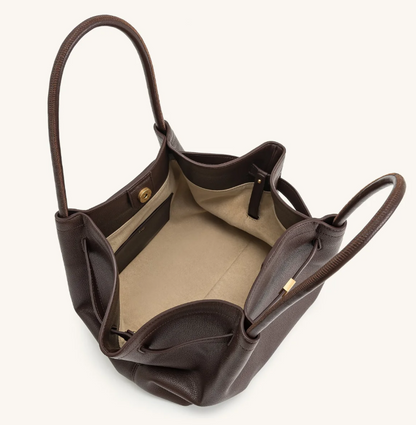 Bolsa Feminina de Couro Liso Haha Grande