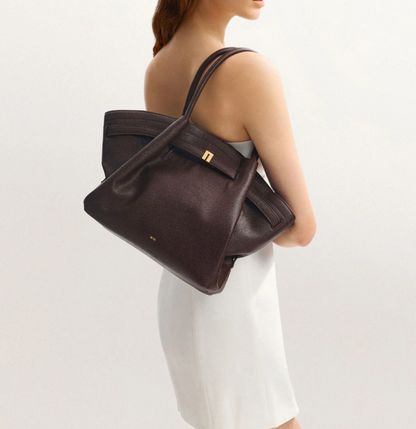 Bolsa Feminina de Couro Liso Haha Grande