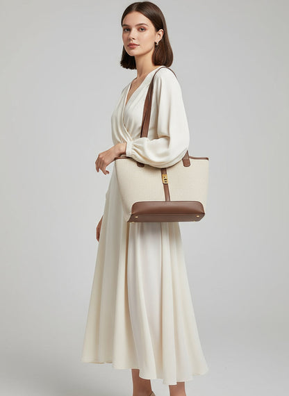 bolsa tote feminina bege