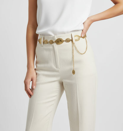 Cinto Corrente Feminino de Metal Ajustável