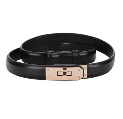 Cinto Feminino Ajustável com Fivela Dourada