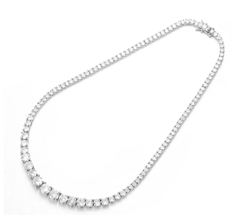 Colar de Prata Feminino Moissanite