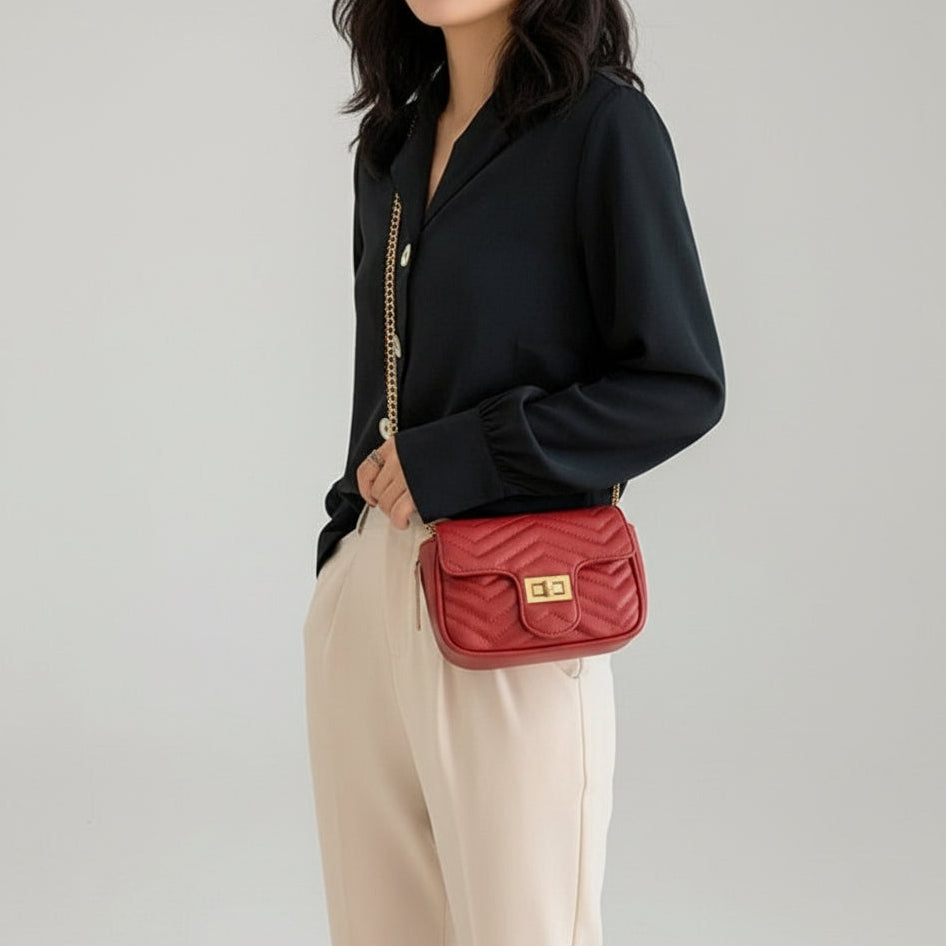 Bolsa Feminina Vermelha Transversal