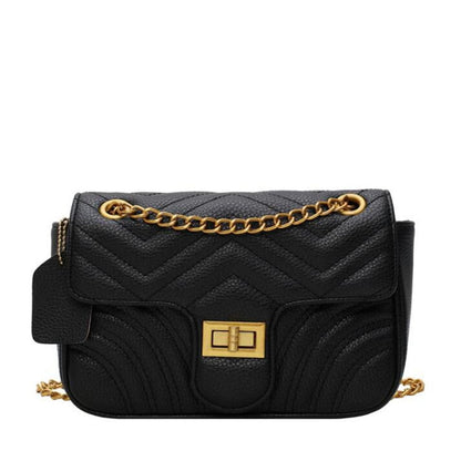 Bolsa Feminina Transversal Acolchoada em Couro Ecológico