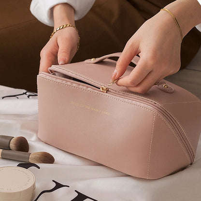 Necessaire Beauty Organizadora de Maquiagem em Couro Ecológico – Compacta e Impermeável