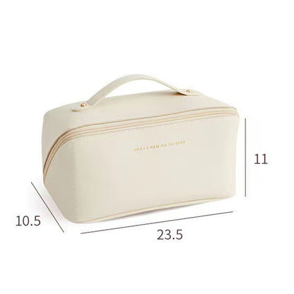 Necessaire Beauty Organizadora de Maquiagem em Couro Ecológico – Compacta e Impermeável